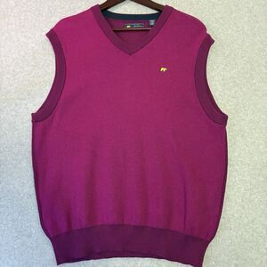 Jack Nicklaus Men’s Sweater Vest Medium Purple V-Neck Cotton Golf Classic